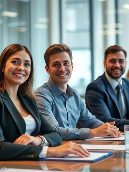 Performance review and employee development meeting